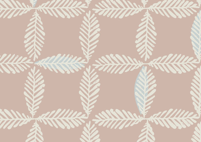 Leaf Tile, Heritage Pink - Twist&Fit Roller Blind - Image 6